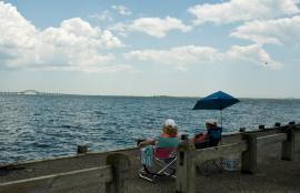 View of Robert Moses Causeway from Islip, Long Island NY 2012